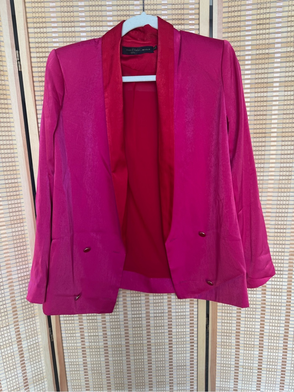 House of Harlow 1960 Fuchsia Open-Front oversized Blazer